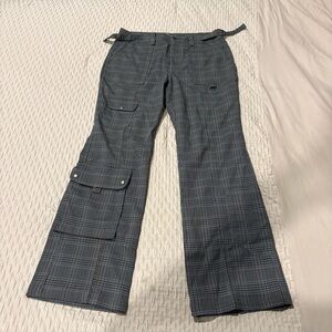 Urban Outfitters Blue Plaid Flare Pants